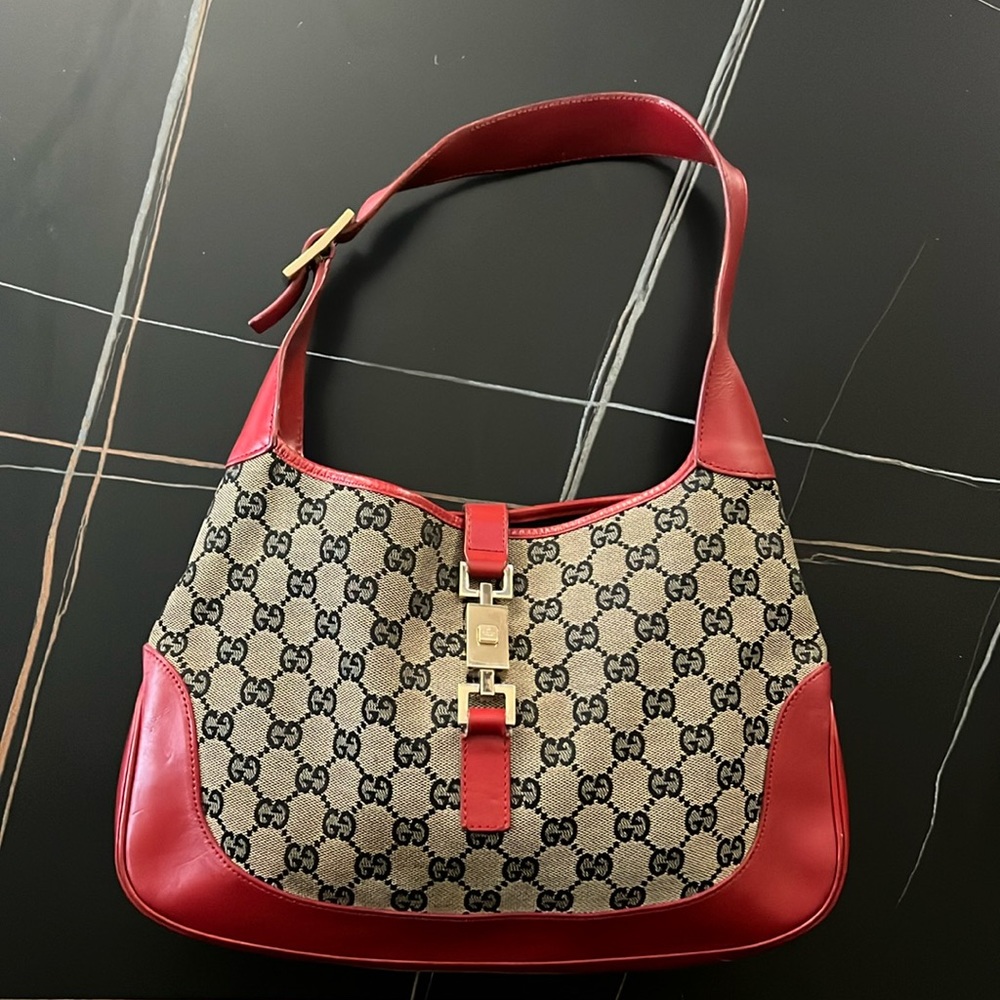 Jackie GG Canvas Hobo Bag